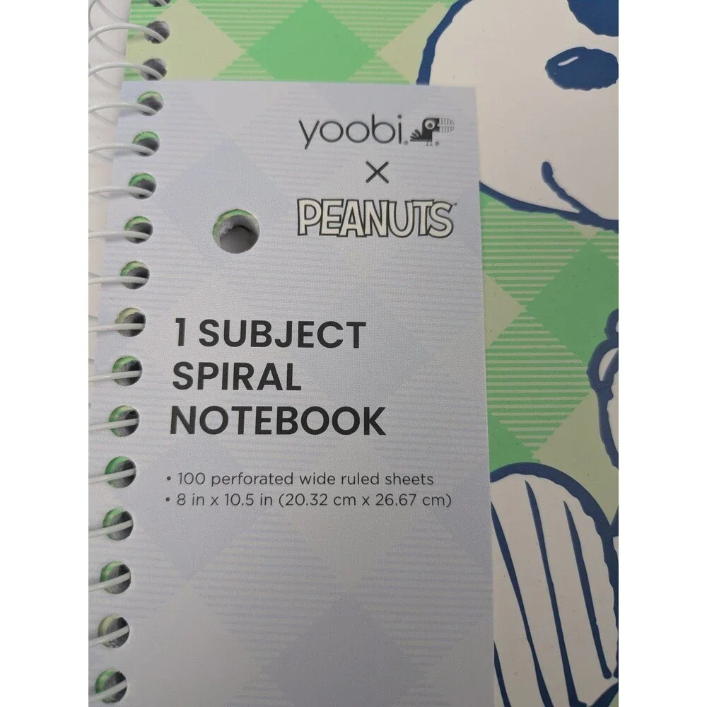 Yoobi x Peanuts 1 Subject Spiral Notebook